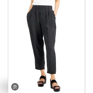 Eileen Fisher Organic Linen Tapered Ankle Pant